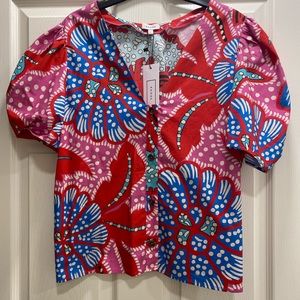 Rhode Nisha Psychedelic Red Flower